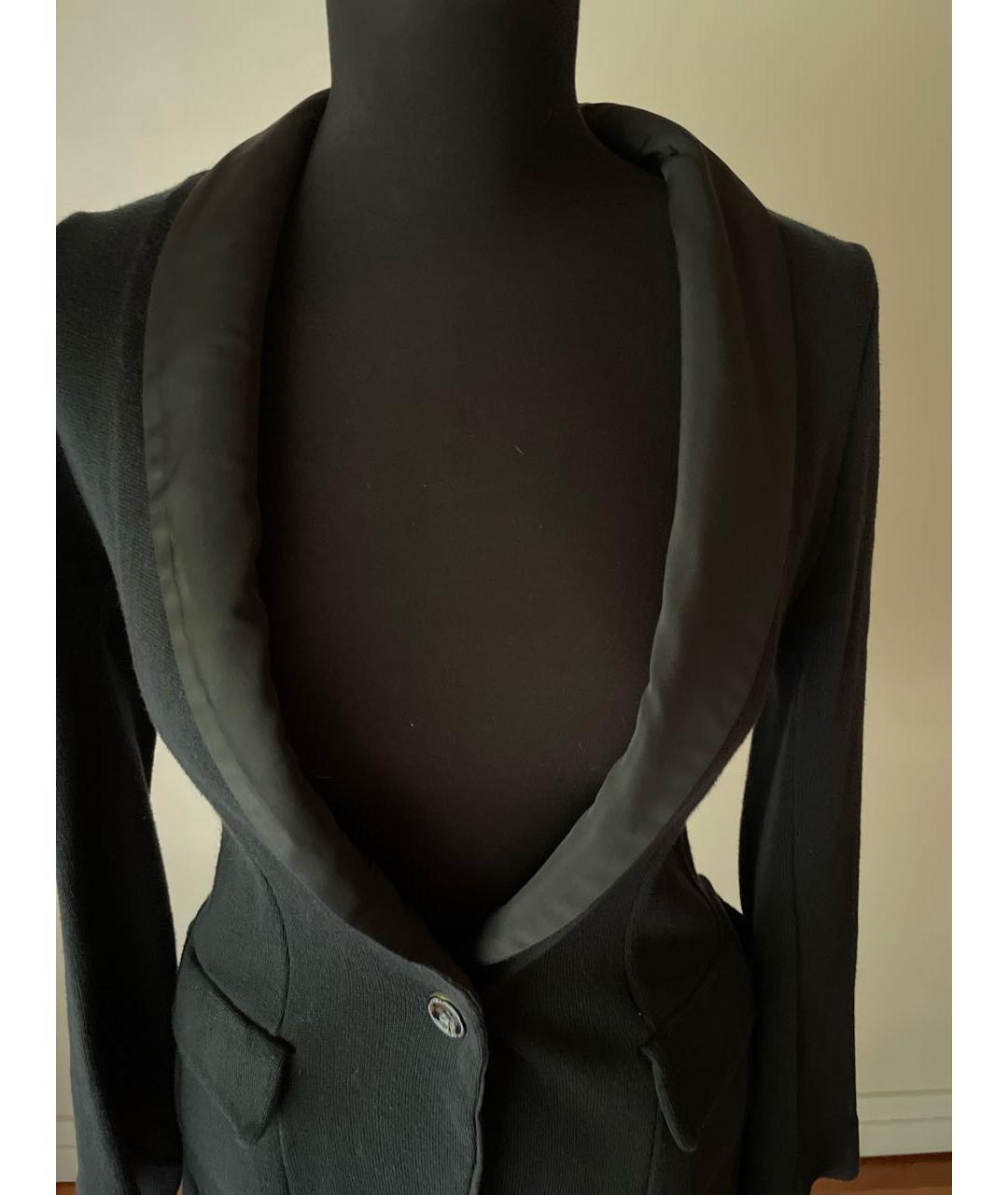 ERMANNO SCERVINO Черный хлопковый жакет/пиджак, фото 3