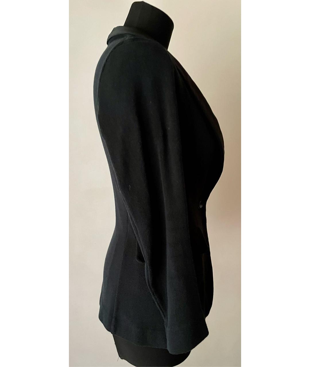 ERMANNO SCERVINO Черный хлопковый жакет/пиджак, фото 4
