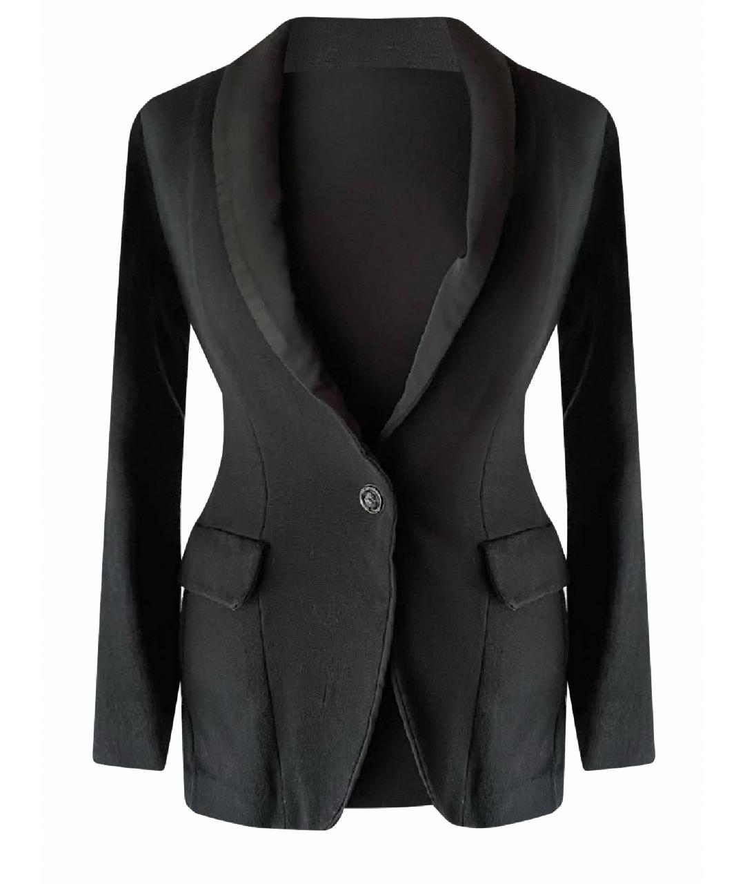 ERMANNO SCERVINO Черный хлопковый жакет/пиджак, фото 1