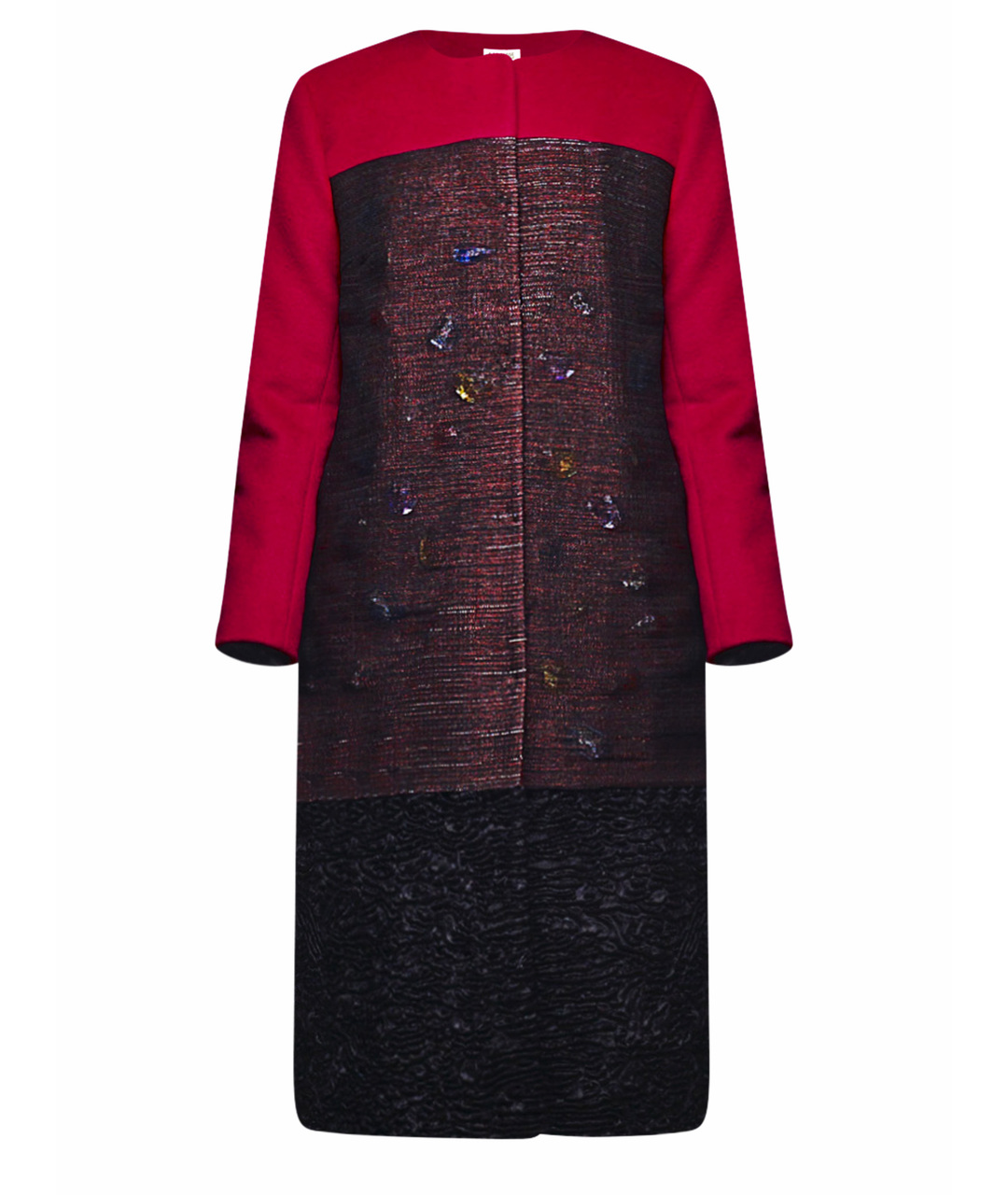A LA RUSSE Красное шерстяное пальто, фото 1