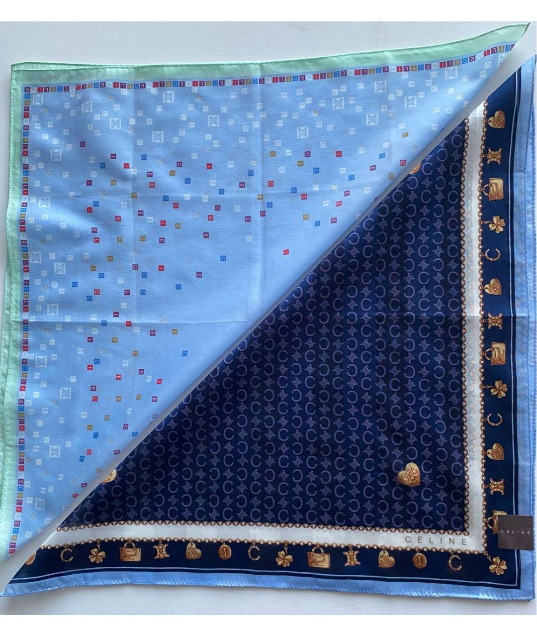 CELINE PRE-OWNED Темно-синий тканевый платок, фото 8