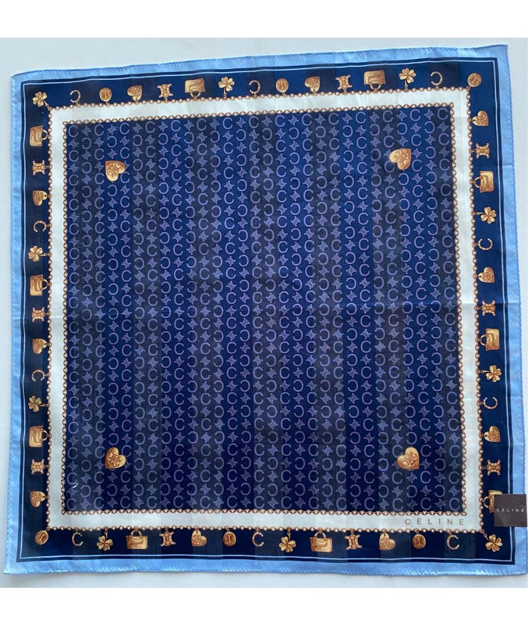 CELINE PRE-OWNED Темно-синий тканевый платок, фото 2