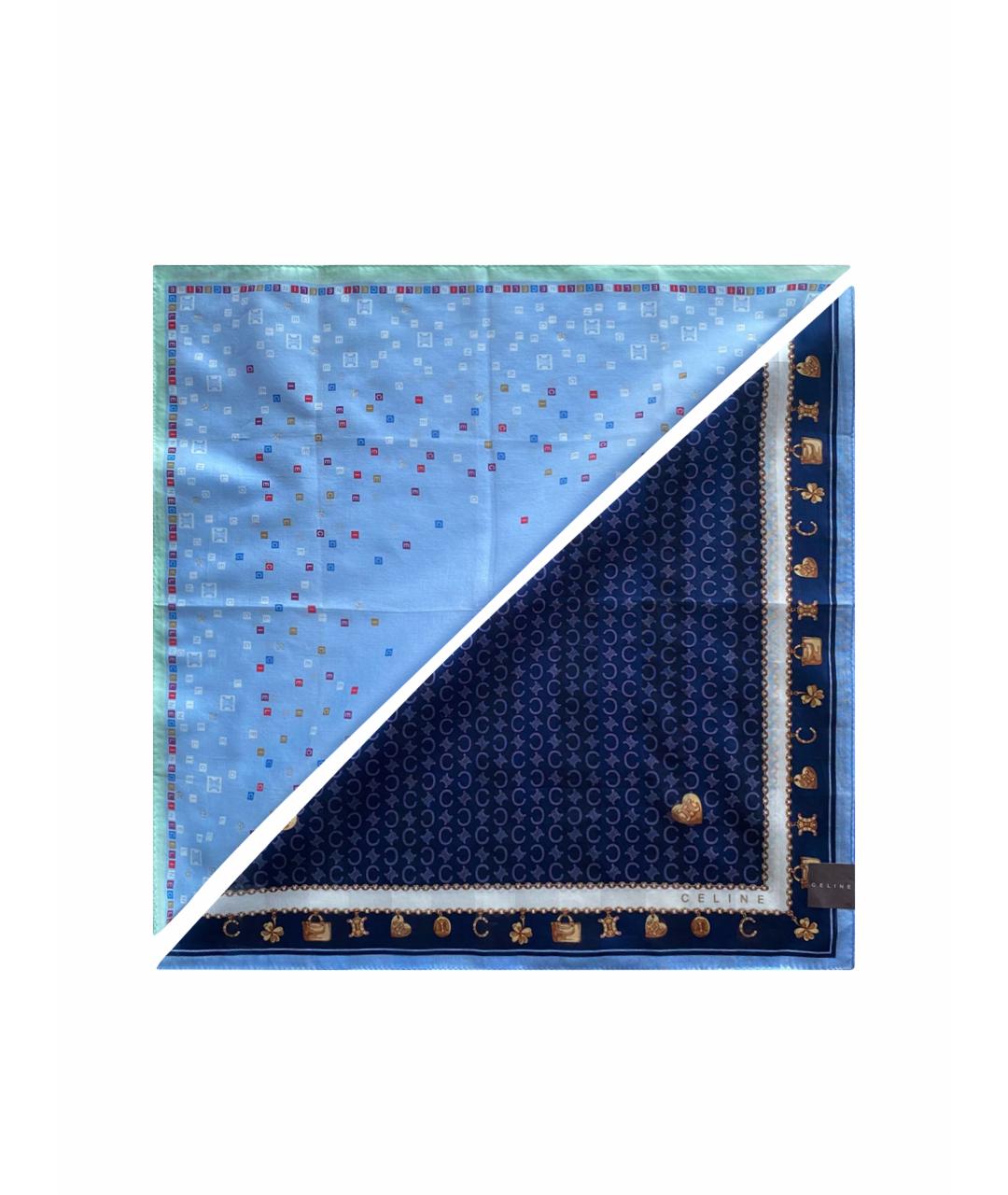 CELINE PRE-OWNED Темно-синий тканевый платок, фото 1