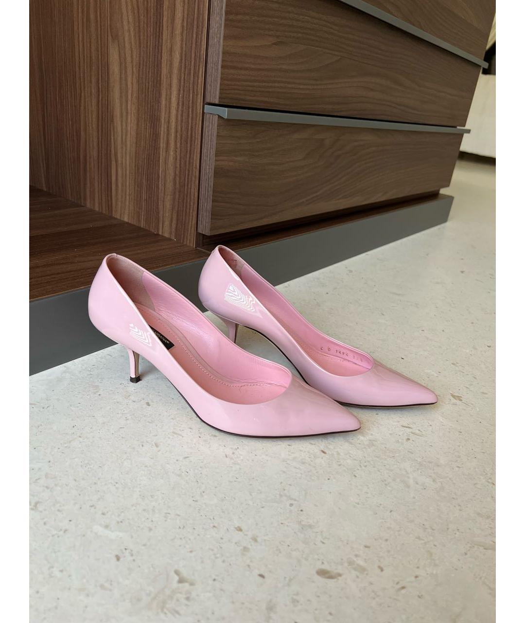 DOLCE&GABBANA Розовые туфли из лакированной кожи, фото 5