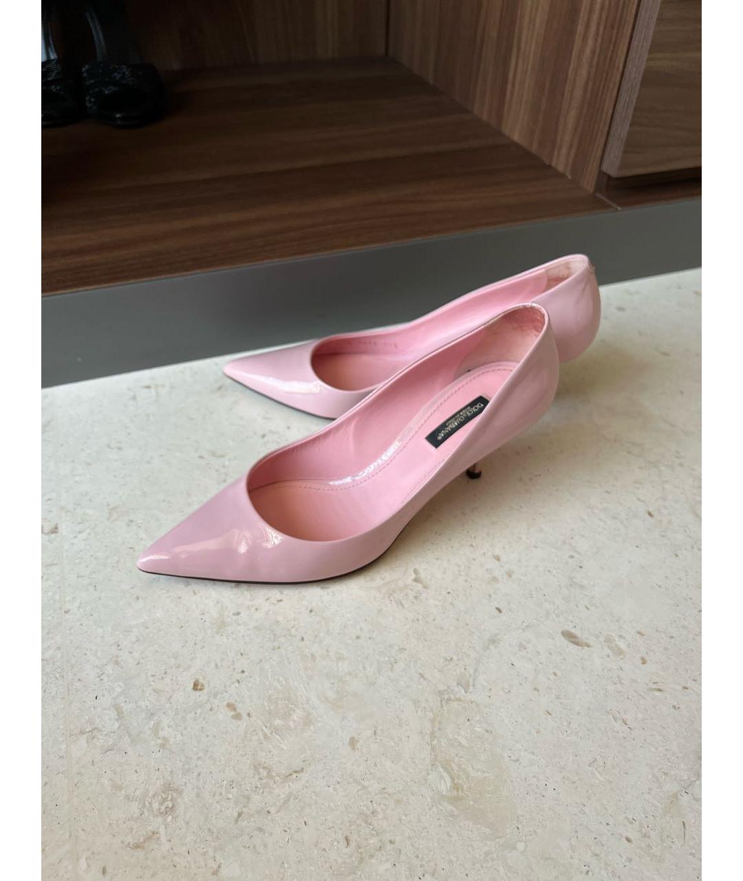 DOLCE&GABBANA Розовые туфли из лакированной кожи, фото 7