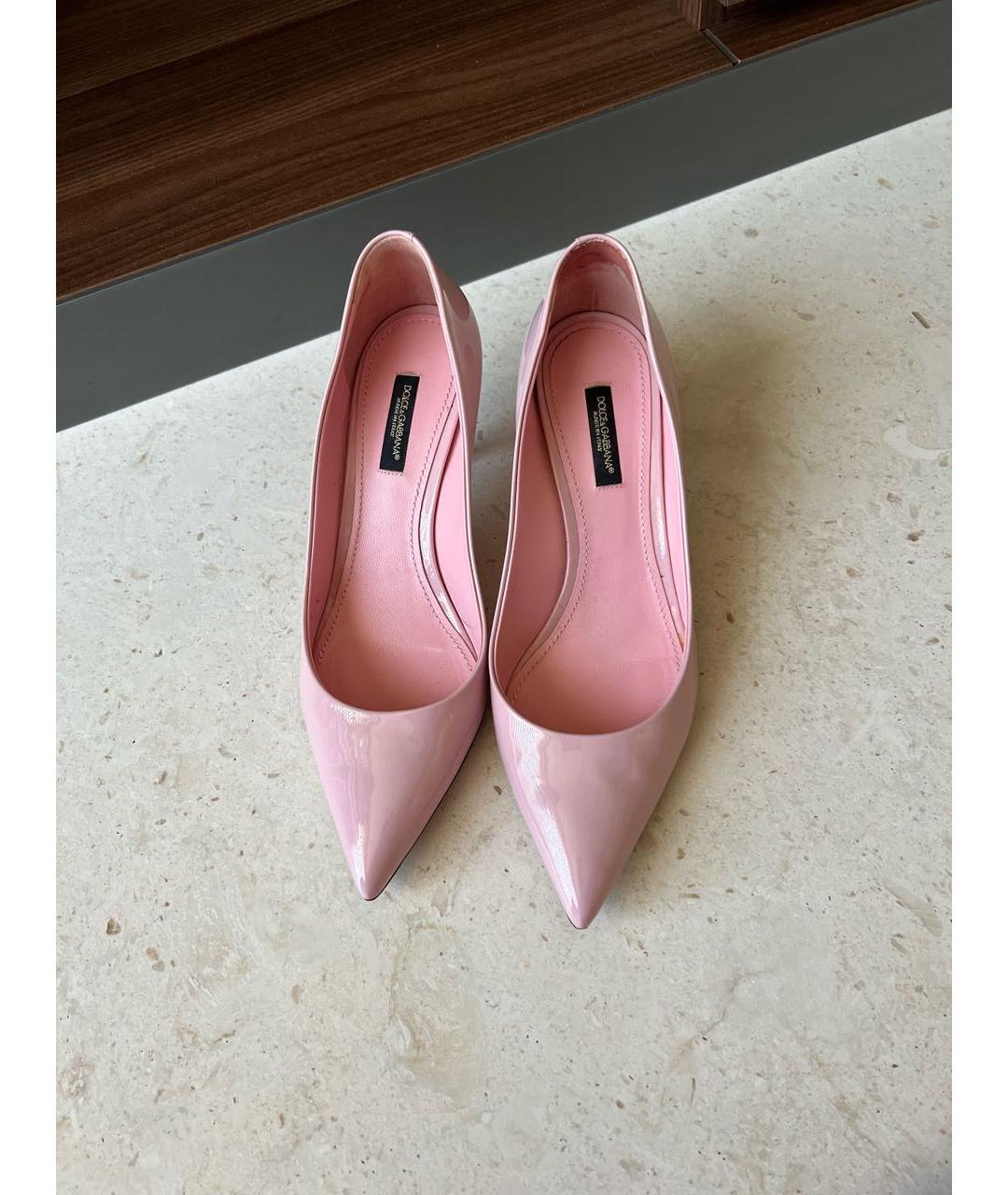 DOLCE&GABBANA Розовые туфли из лакированной кожи, фото 2