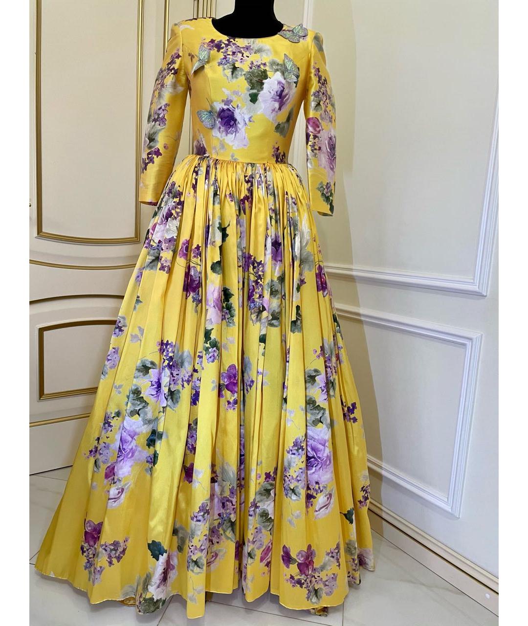 ISABEL SANCHIS Желтое полиэстеровое вечернее платье, фото 7