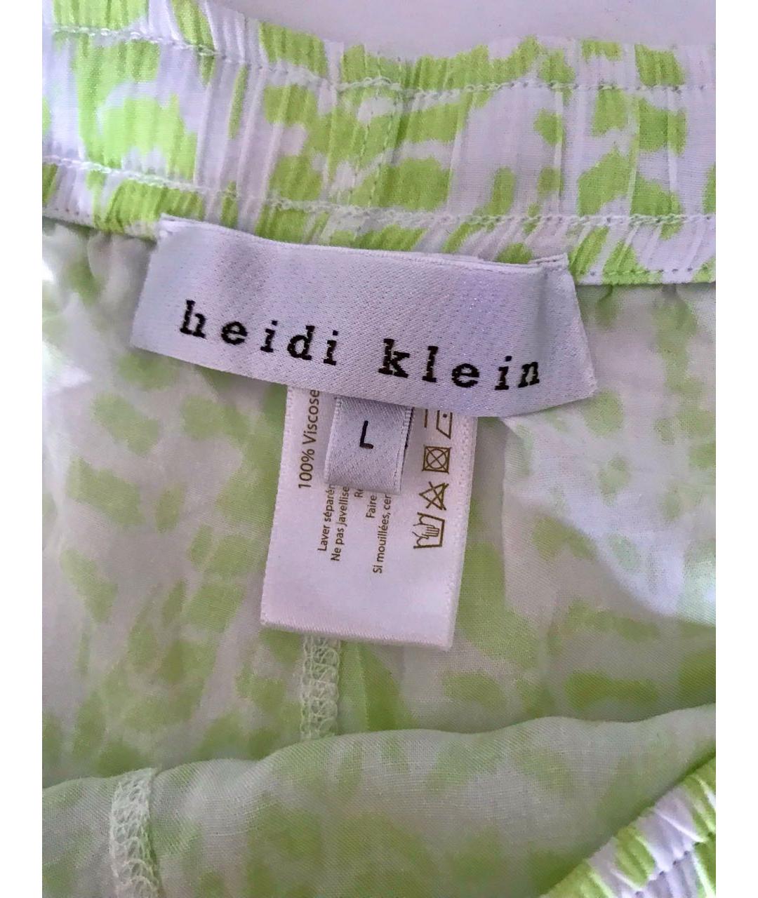 HEIDI KLEIN Салатовые вискозные шорты, фото 3