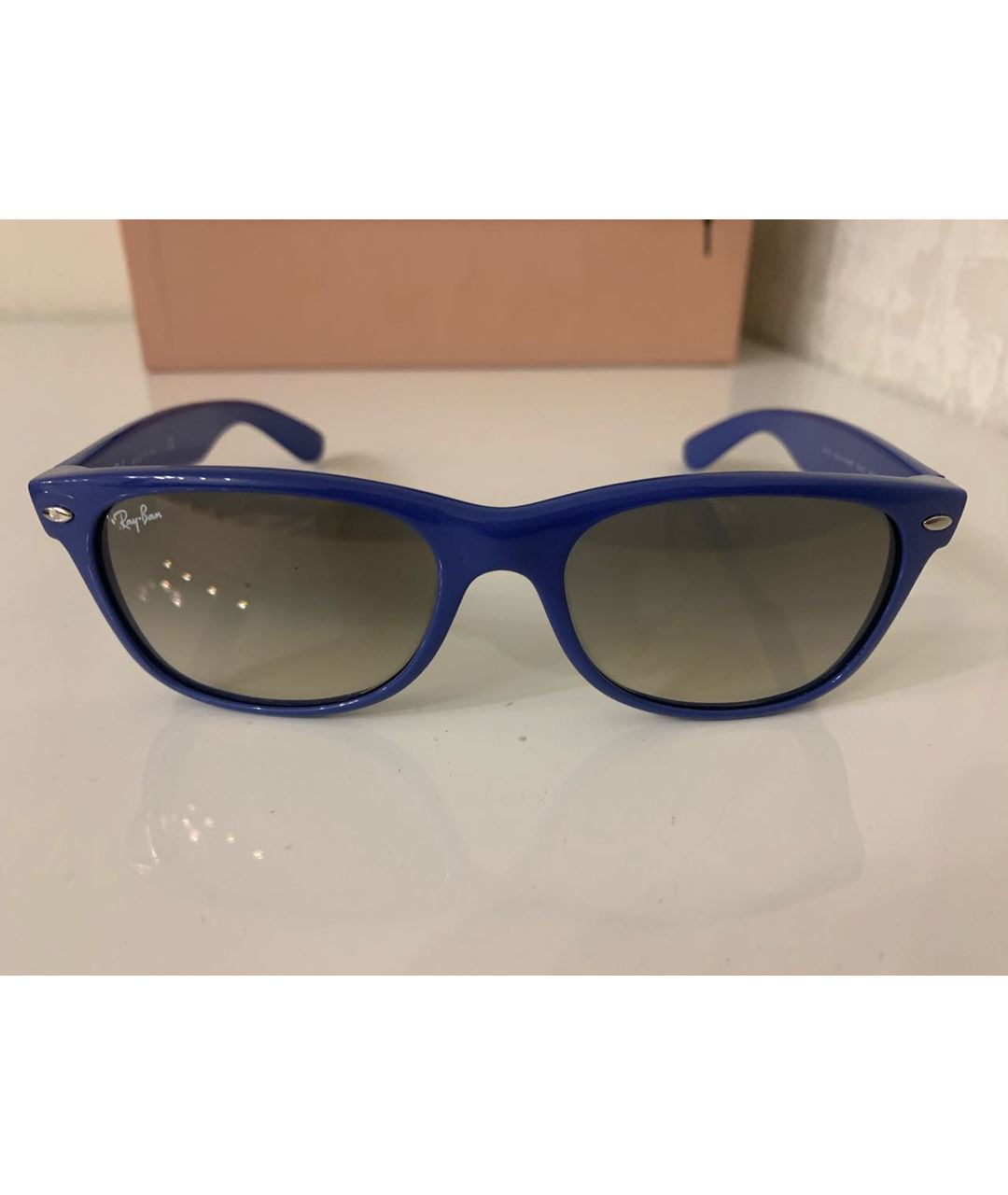 RAY BAN Синие пластиковые солнцезащитные очки, фото 7