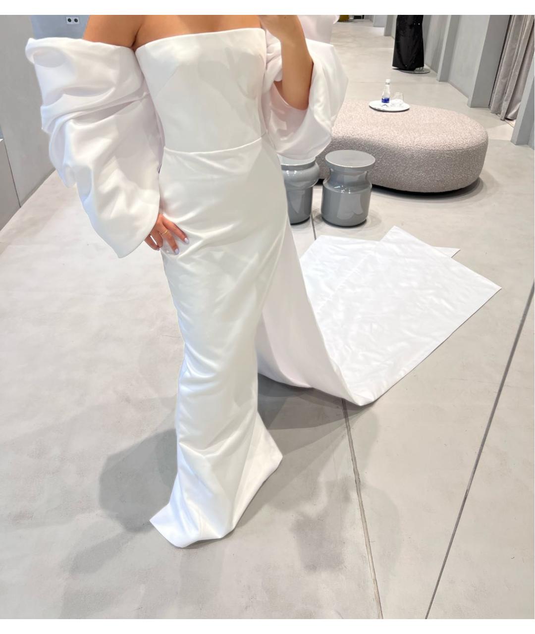 RASARIO Белое шелковое свадебное платье, фото 5