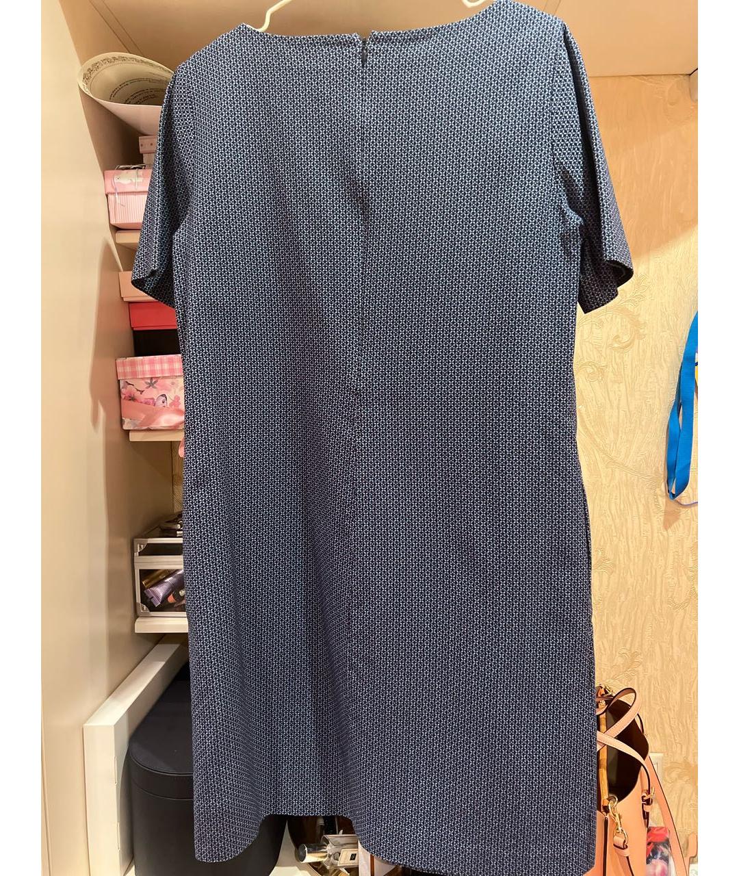 MAX&CO Синее хлопко-эластановое повседневное платье, фото 2