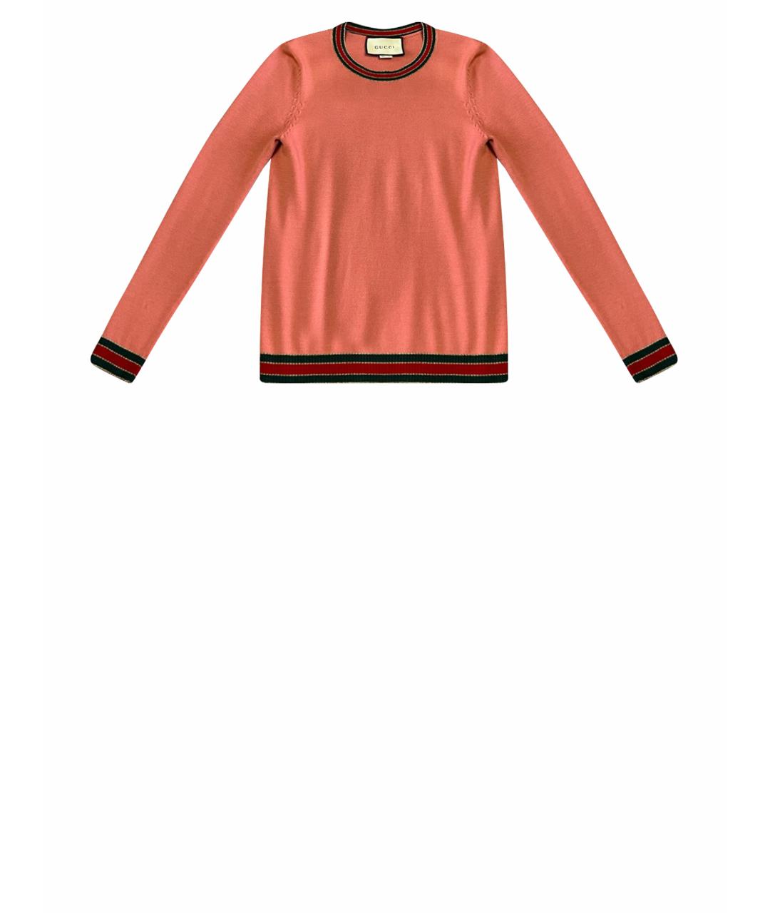 GUCCI Розовый шерстяной джемпер / свитер, фото 1
