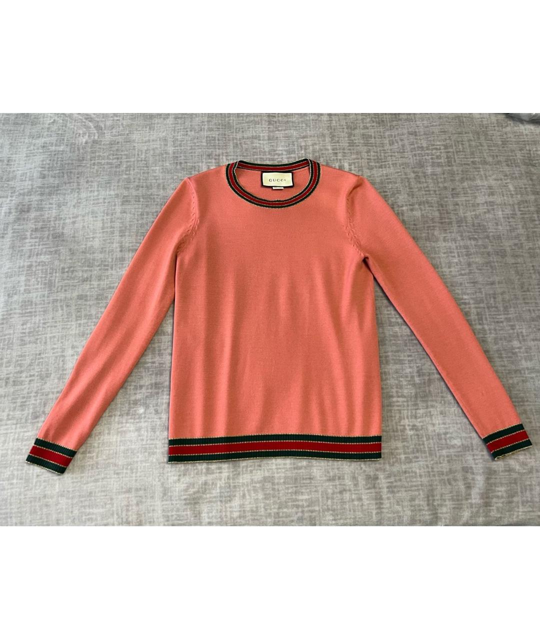 GUCCI Розовый шерстяной джемпер / свитер, фото 6