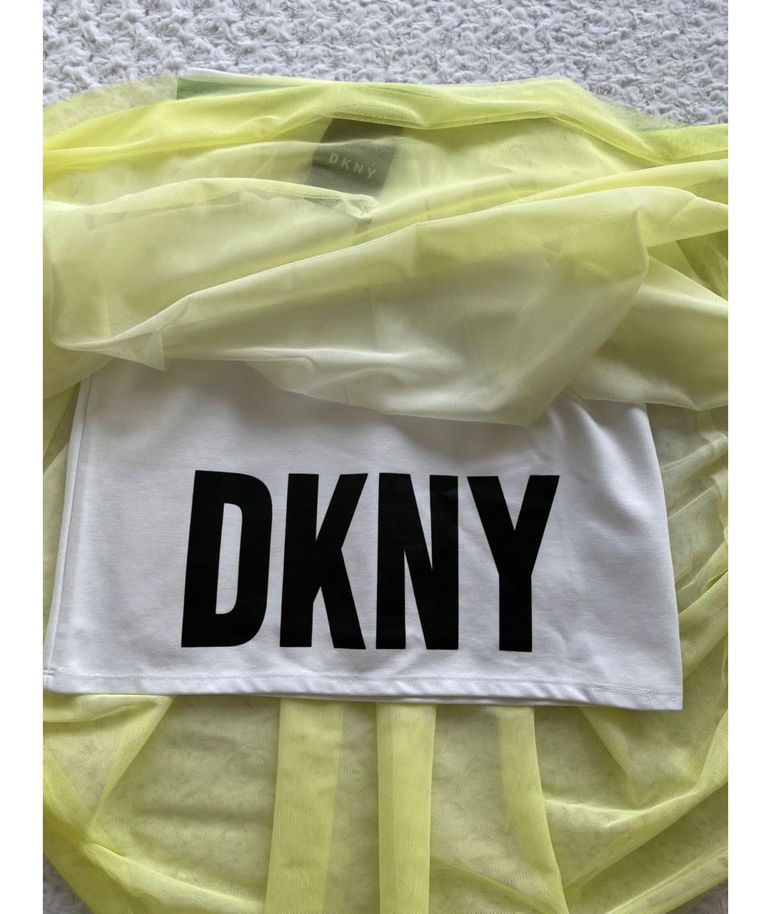 DKNY Желтая полиэстеровая юбка, фото 8