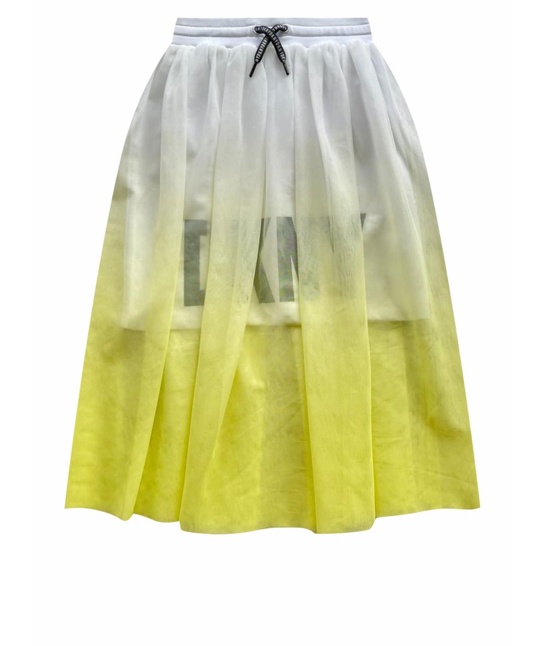 DKNY Желтая полиэстеровая юбка, фото 1