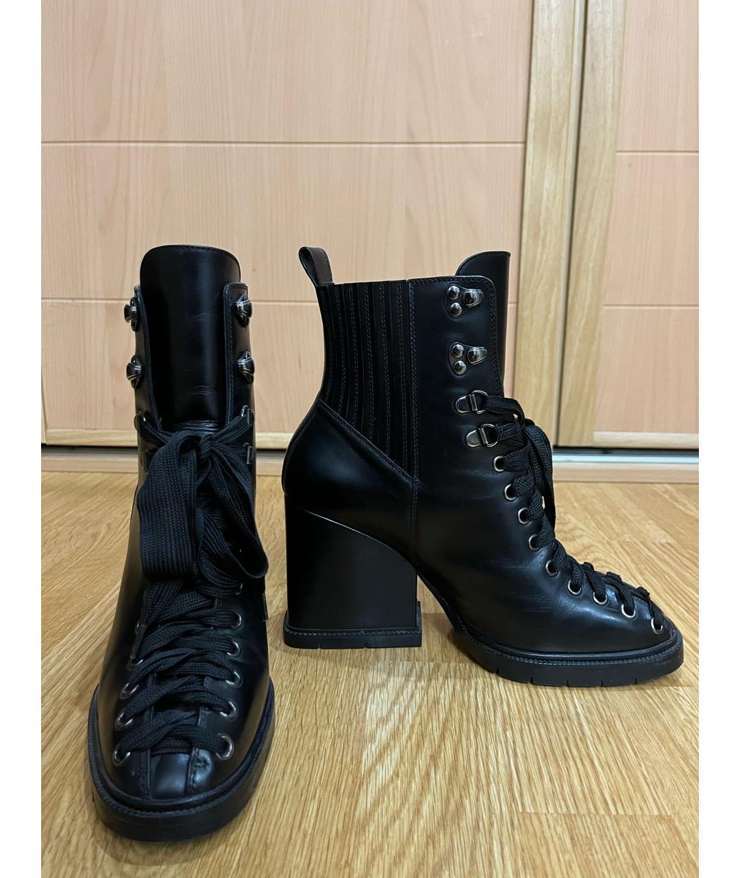 SANTONI Черные кожаные ботинки, фото 2