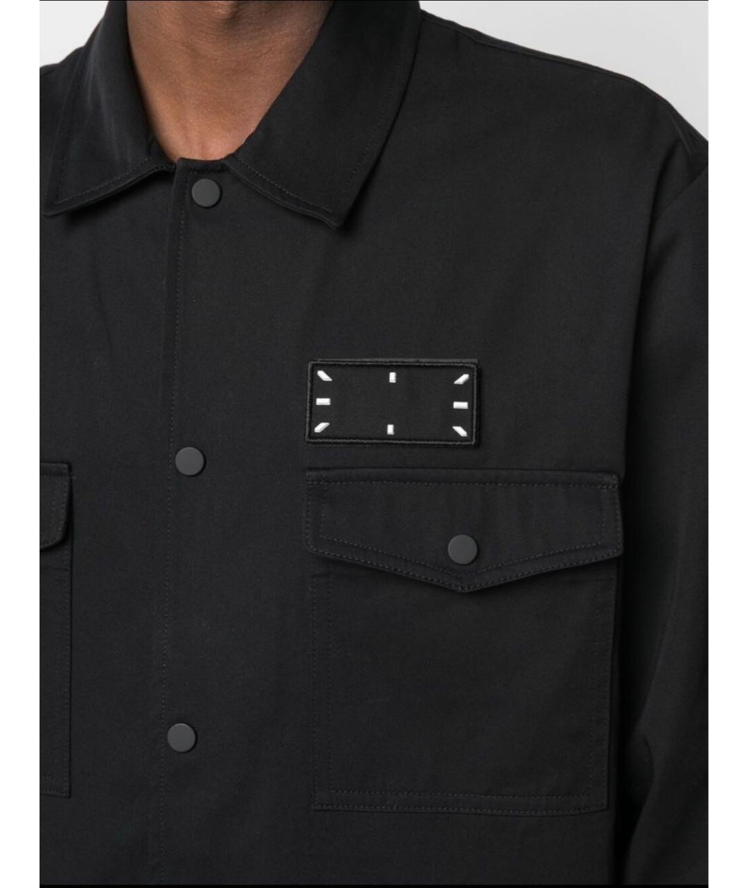 ALEXANDER MCQUEEN Черная хлопко-полиэстеровая кэжуал рубашка, фото 3