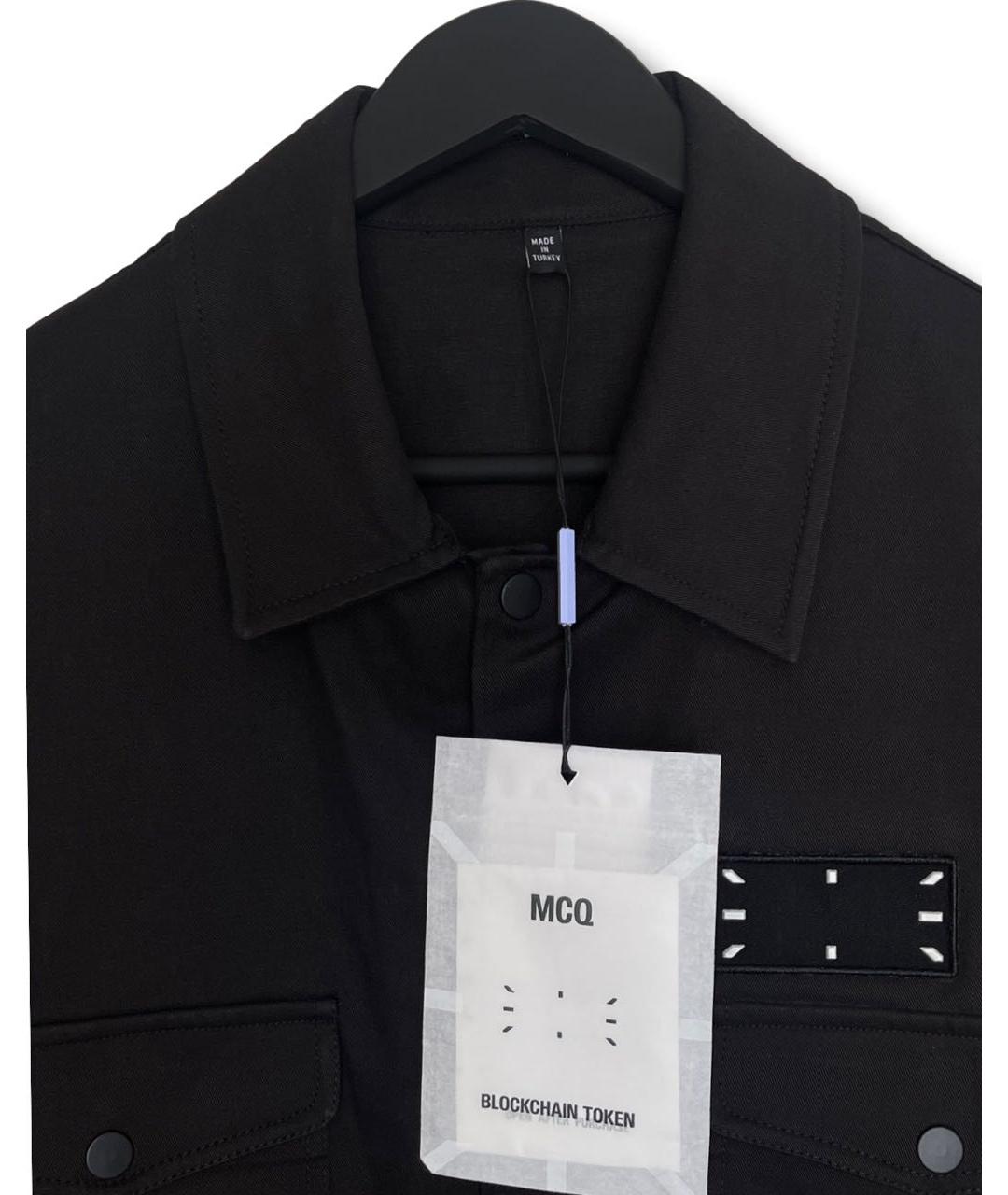 ALEXANDER MCQUEEN Черная хлопко-полиэстеровая кэжуал рубашка, фото 6