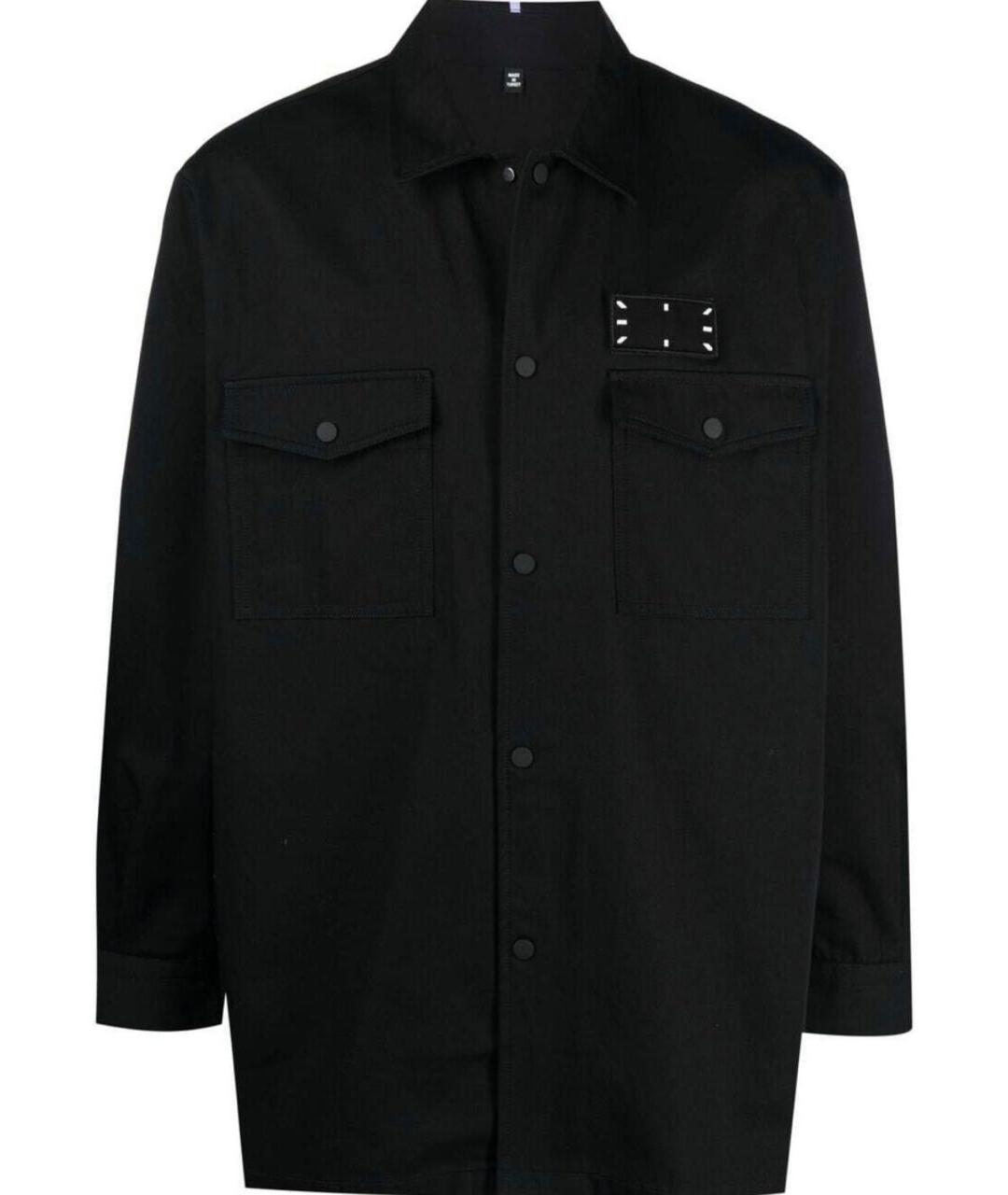 ALEXANDER MCQUEEN Черная хлопко-полиэстеровая кэжуал рубашка, фото 1