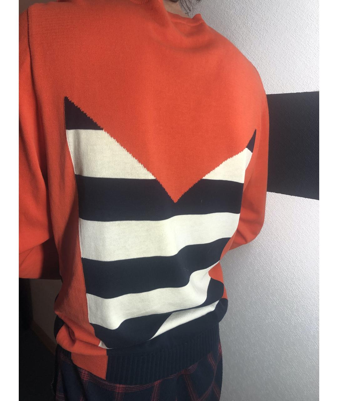 FRANKIE MORELLO Оранжевый хлопковый джемпер / свитер, фото 4