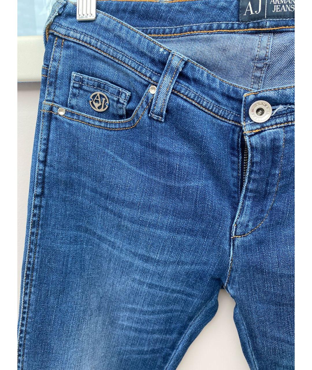 ARMANI JEANS Синие прямые джинсы, фото 4
