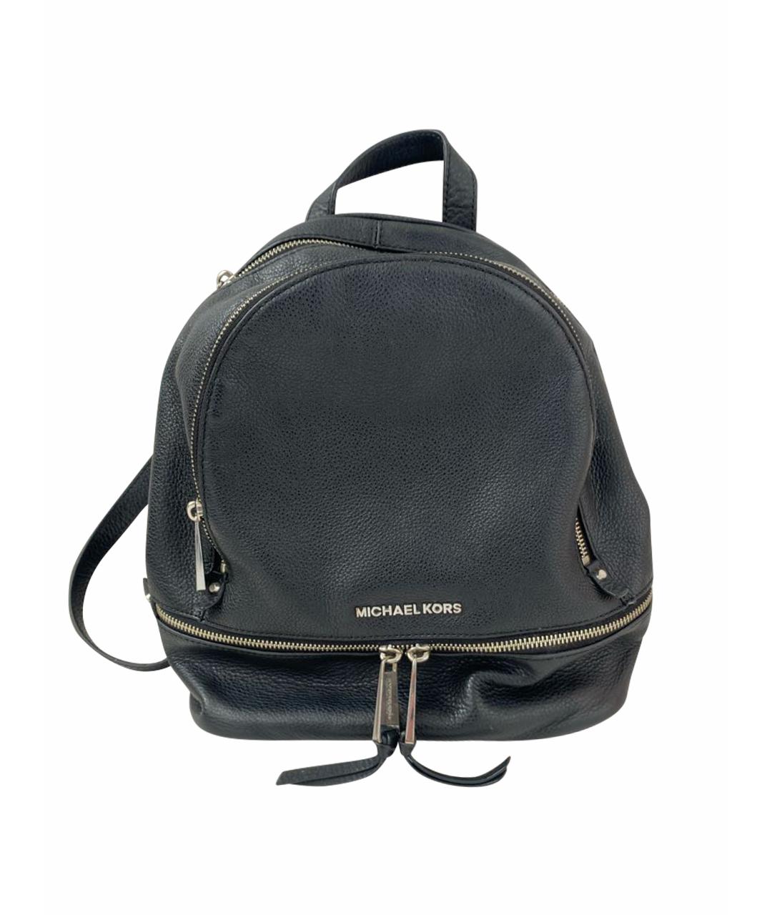 MICHAEL KORS Черный кожаный рюкзак, фото 1