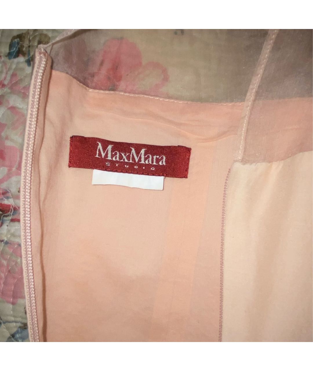 MAX MARA STUDIO Бежевое хлопковое вечернее платье, фото 3