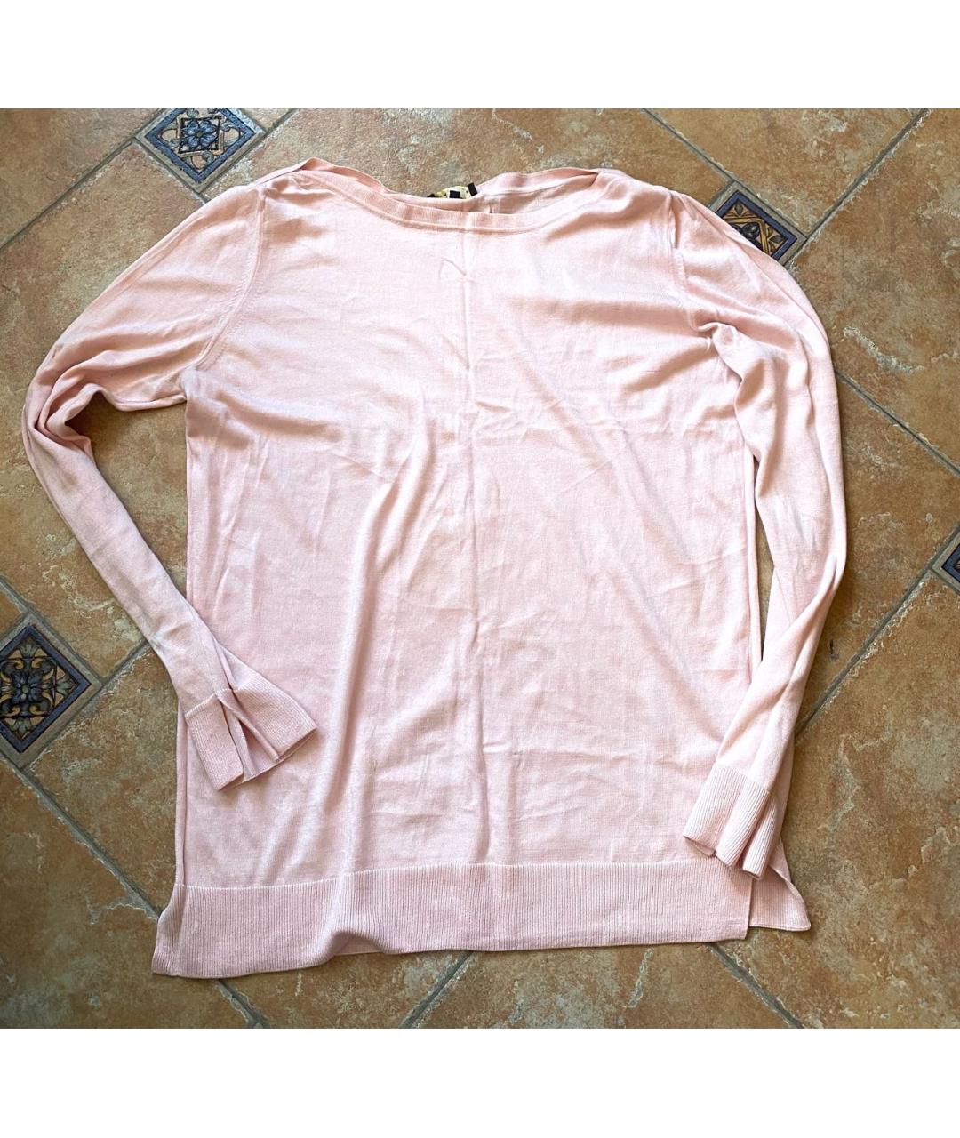 LORO PIANA Розовый шелковый джемпер / свитер, фото 5