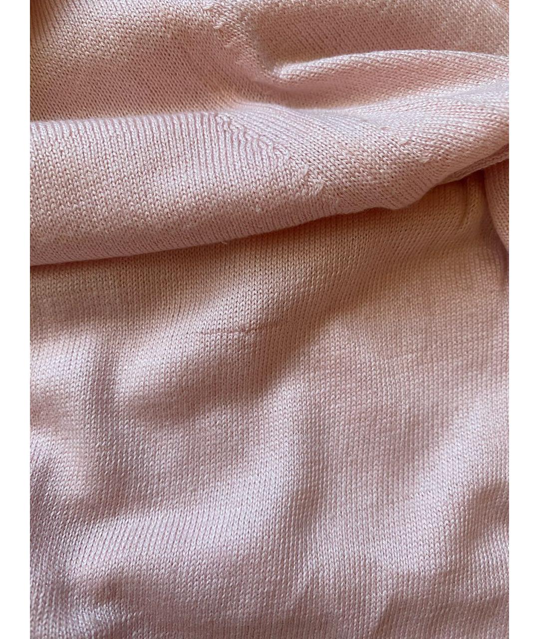 LORO PIANA Розовый шелковый джемпер / свитер, фото 3
