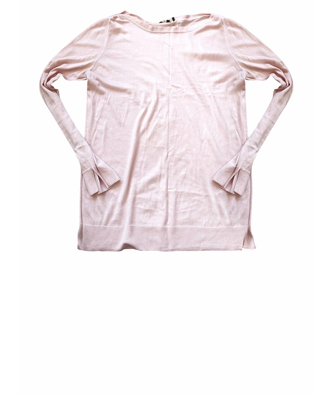 LORO PIANA Розовый шелковый джемпер / свитер, фото 1