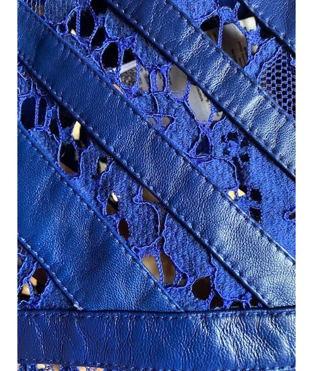 ESCADA Синий кожаный жилет, фото 5