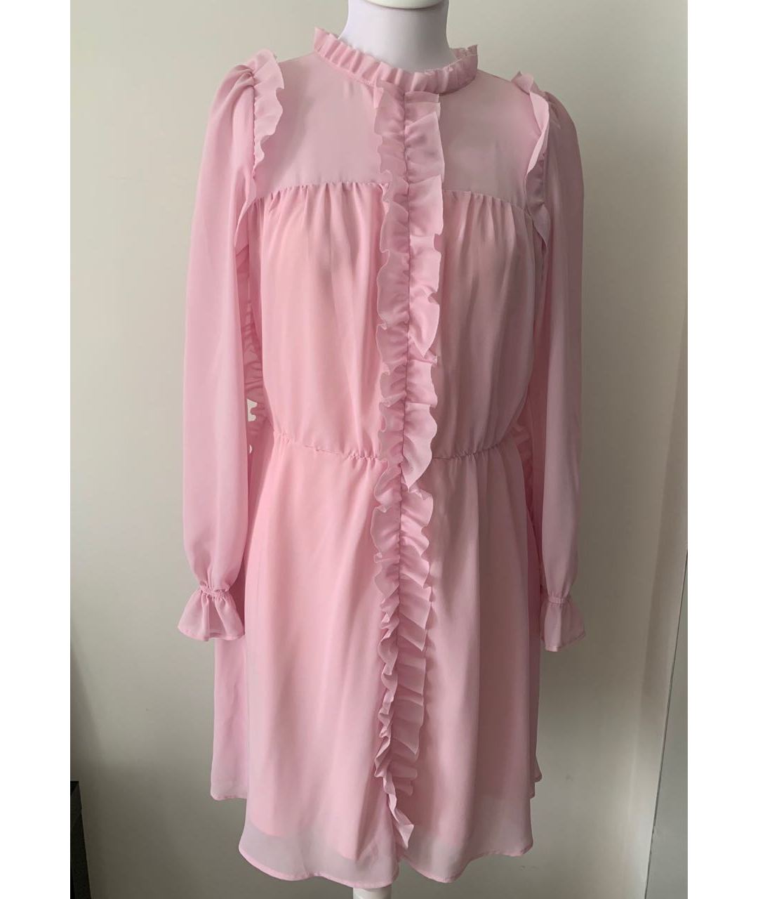 PINKO Розовое полиэстеровое повседневное платье, фото 5