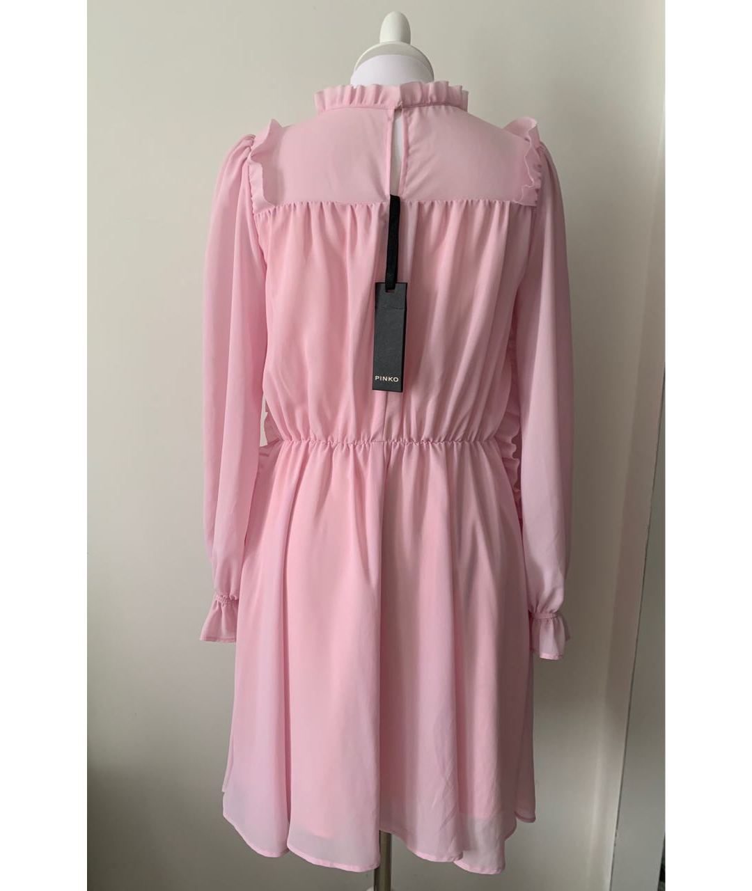 PINKO Розовое полиэстеровое повседневное платье, фото 2