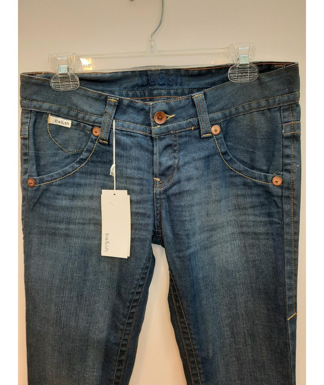 BA&SH Синие хлопковые прямые джинсы, фото 4