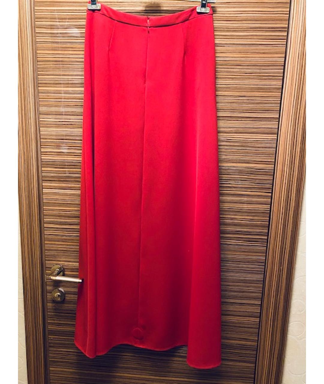 ESCADA Красная вискозная юбка макси, фото 8