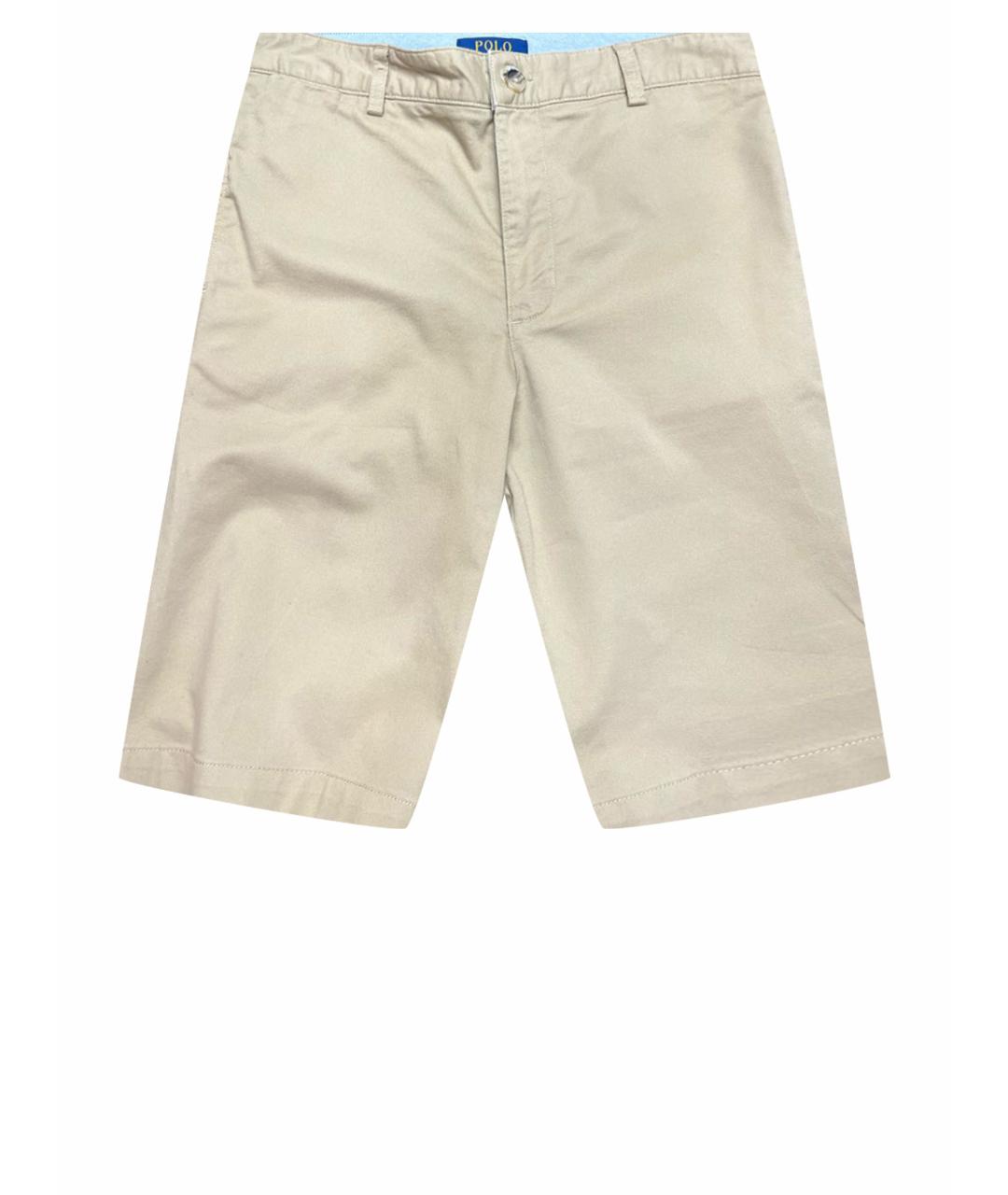 POLO RALPH LAUREN Бежевые хлопковые брюки и шорты, фото 1