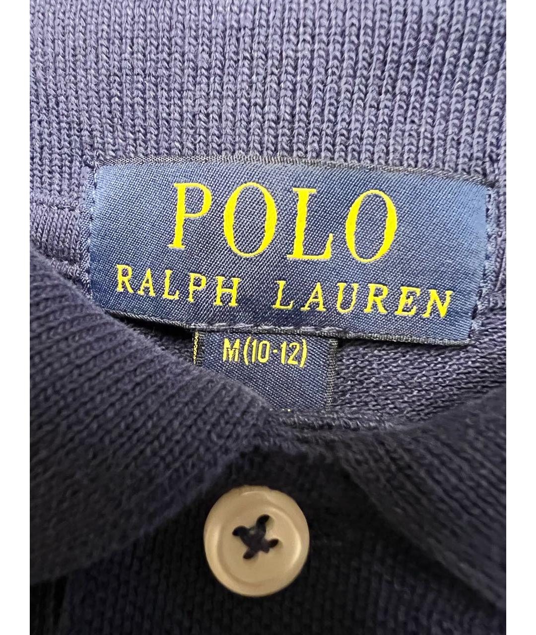 POLO RALPH LAUREN Темно-синяя хлопковая детская рубашка, фото 3