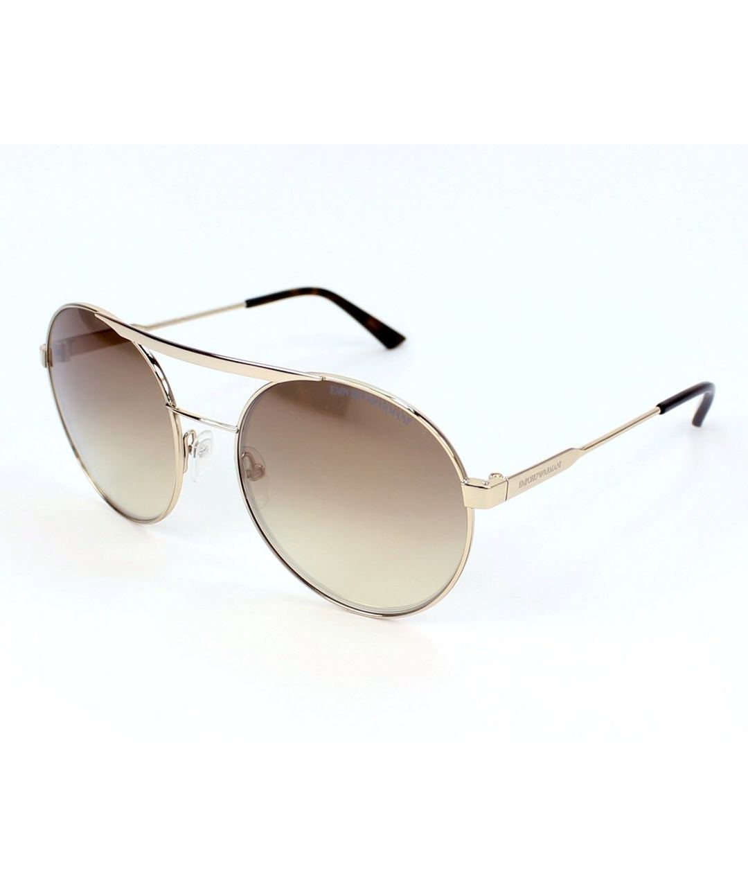 EMPORIO ARMANI Золотые металлические солнцезащитные очки, фото 2