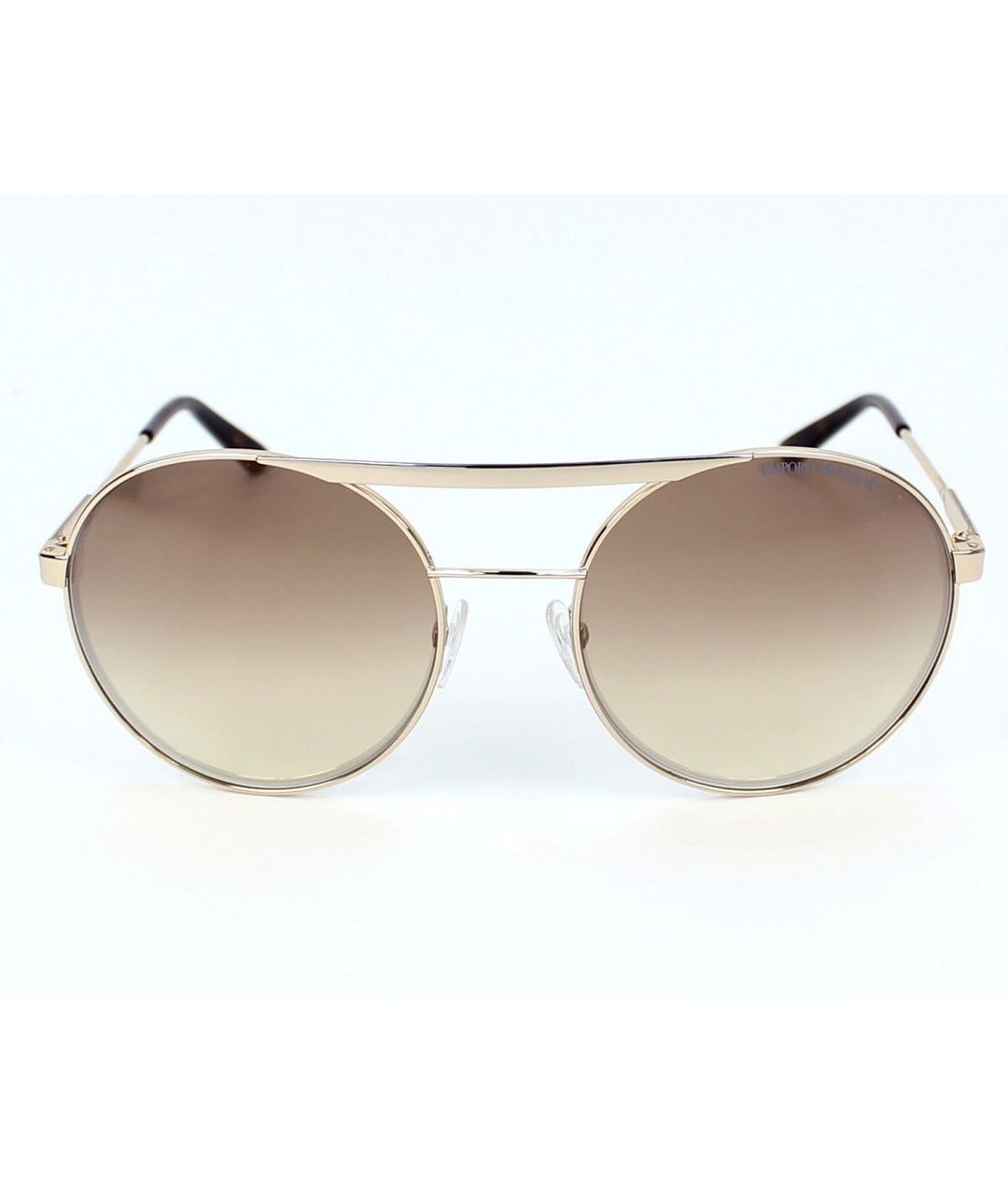 EMPORIO ARMANI Золотые металлические солнцезащитные очки, фото 5