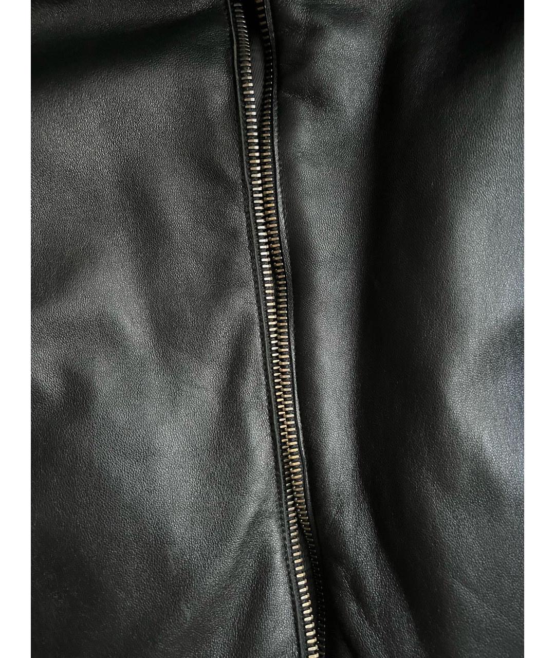 COSTUME NATIONAL Черная кожаная куртка, фото 4