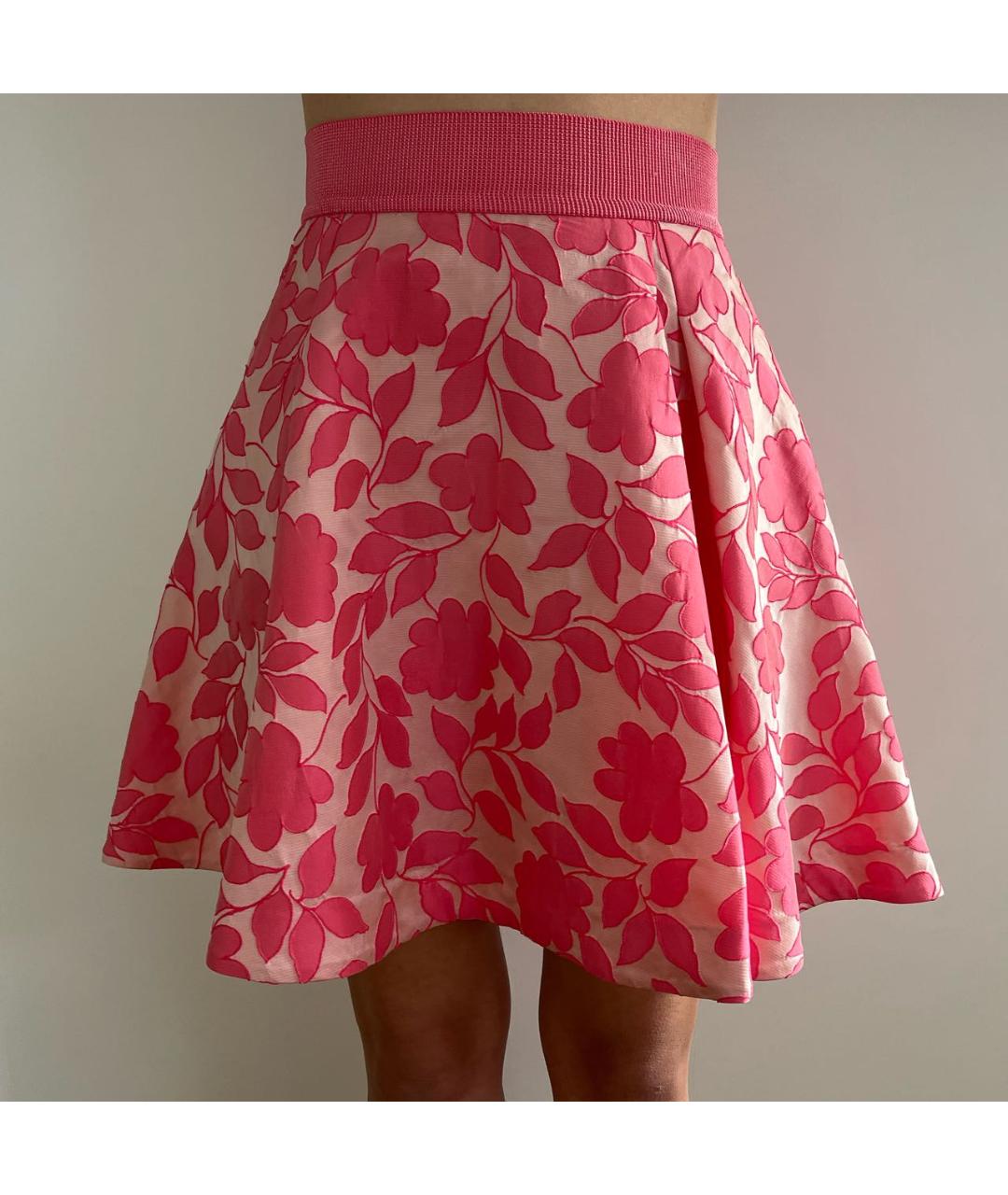 PINKO Розовая полиэстеровая юбка мини, фото 5