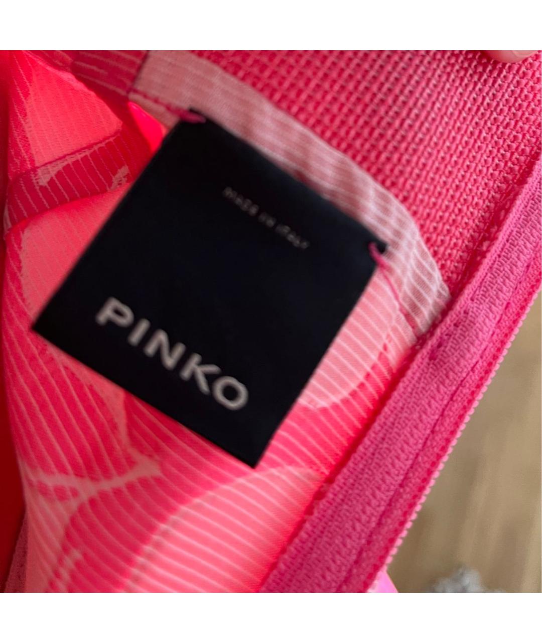 PINKO Розовая полиэстеровая юбка мини, фото 3