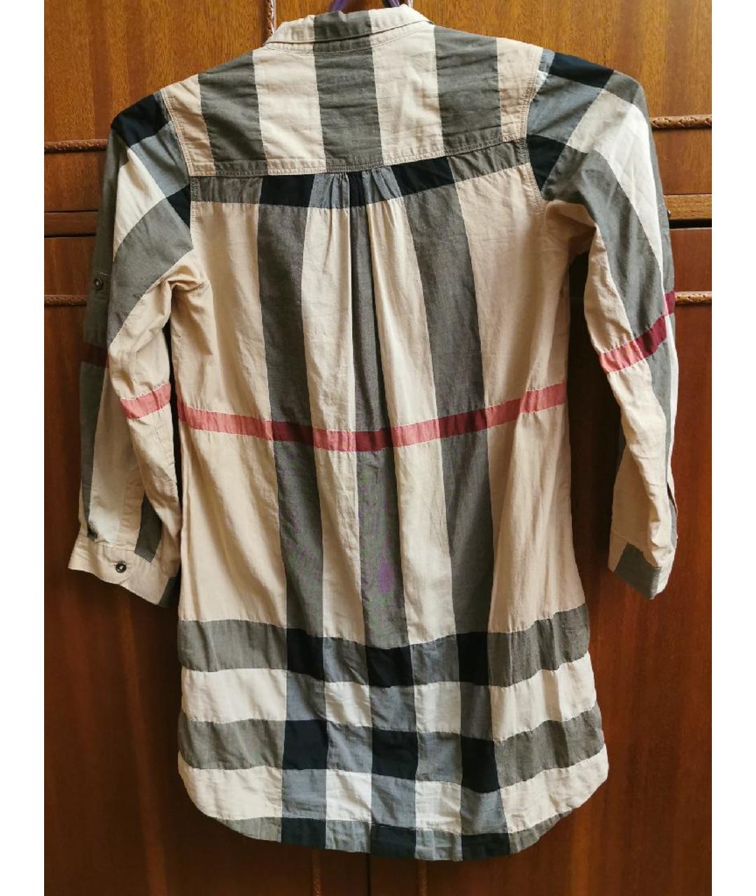 BURBERRY Бежевая хлопковая рубашка/блузка, фото 2
