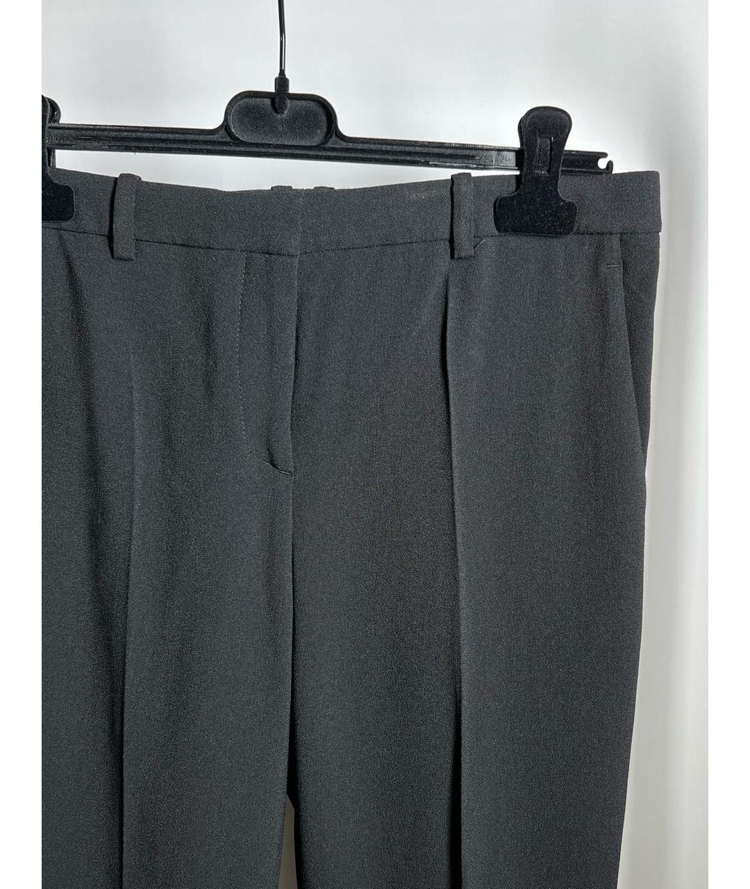 THEORY Черные ацетатные прямые брюки, фото 3