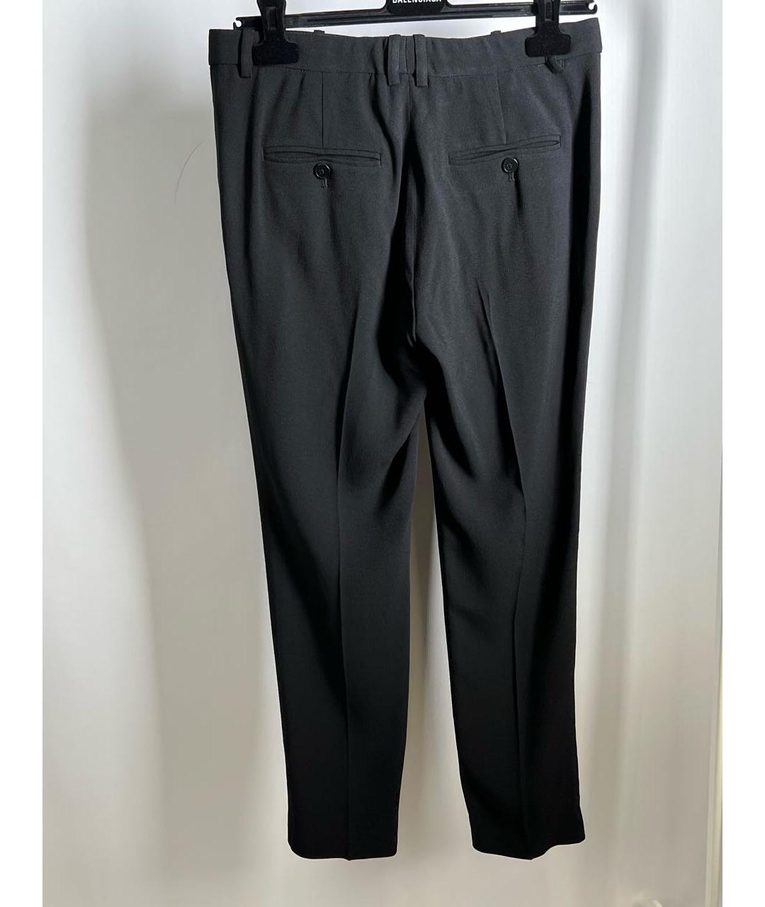 THEORY Черные ацетатные прямые брюки, фото 2