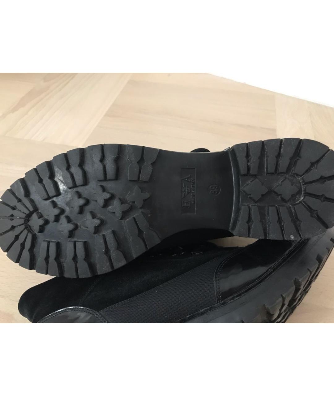 ARMANI COLLEZIONI Черные кожаные ботинки, фото 6