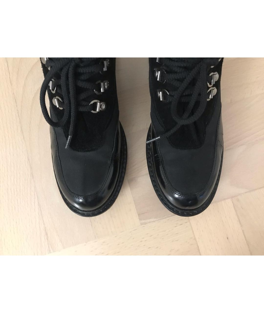 ARMANI COLLEZIONI Черные кожаные ботинки, фото 3
