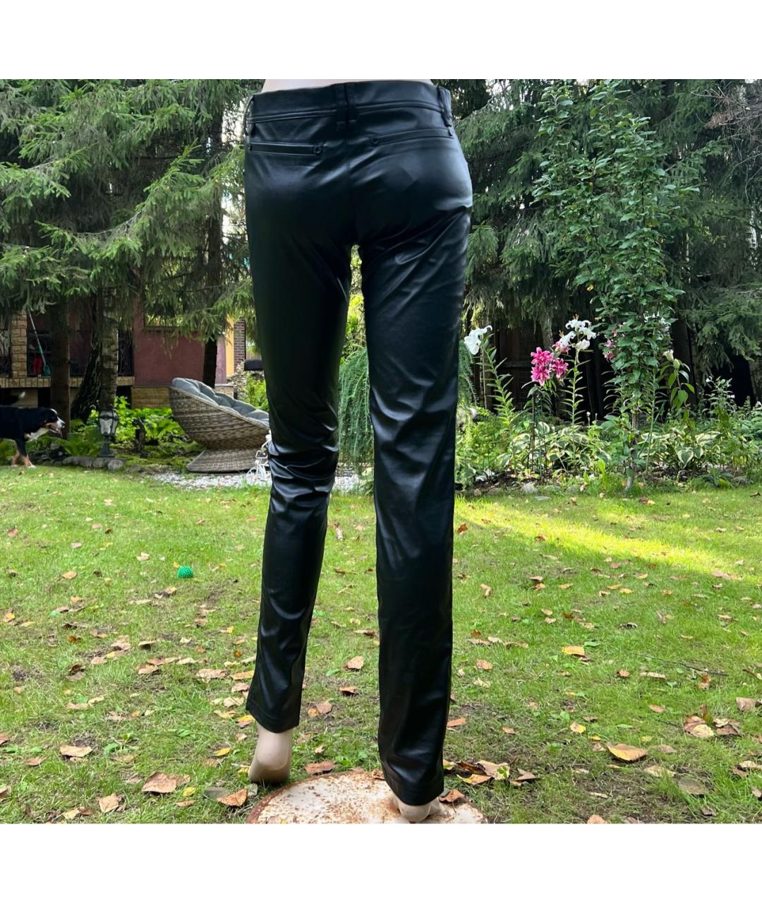 PLEIN SUD JEANIUS Полиуретановые брюки узкие, фото 6
