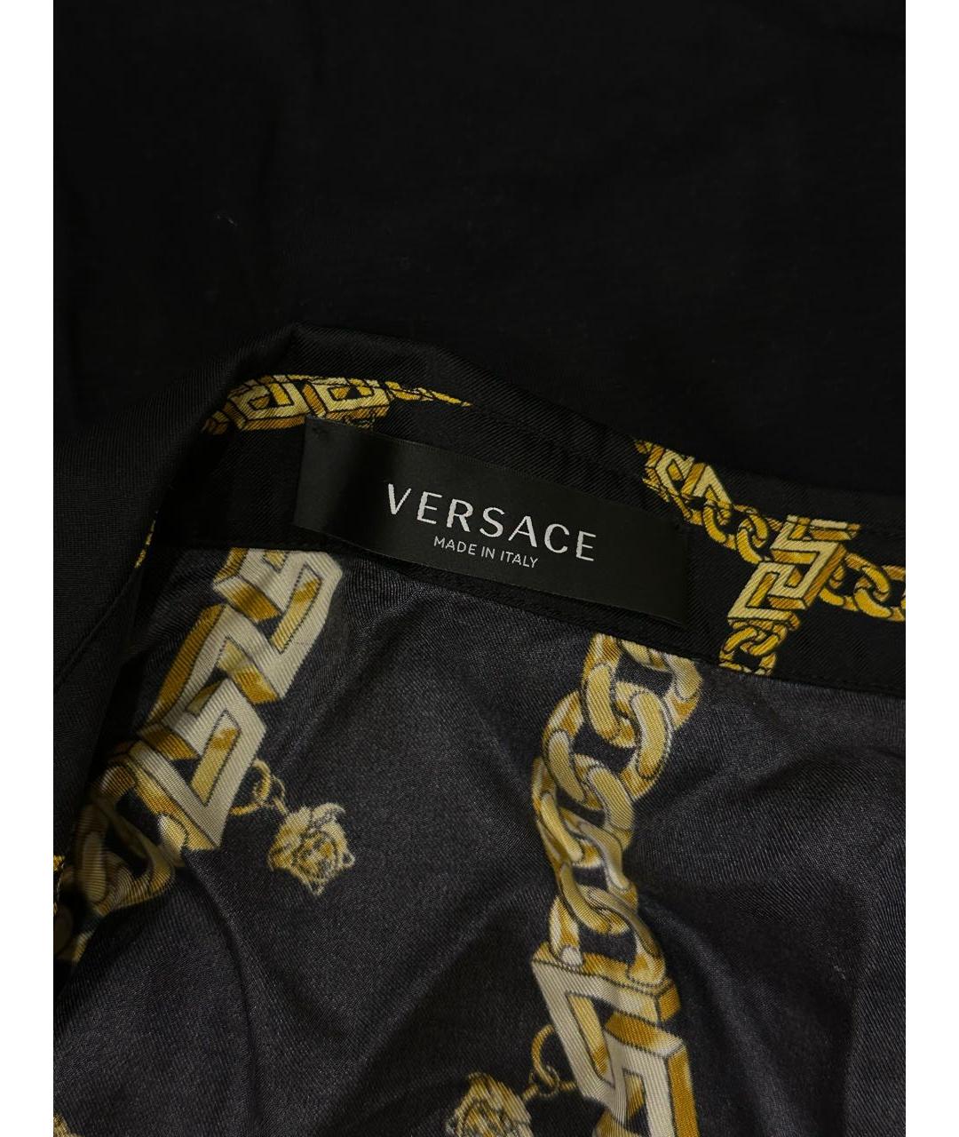 VERSACE Черное шелковое вечернее платье, фото 3
