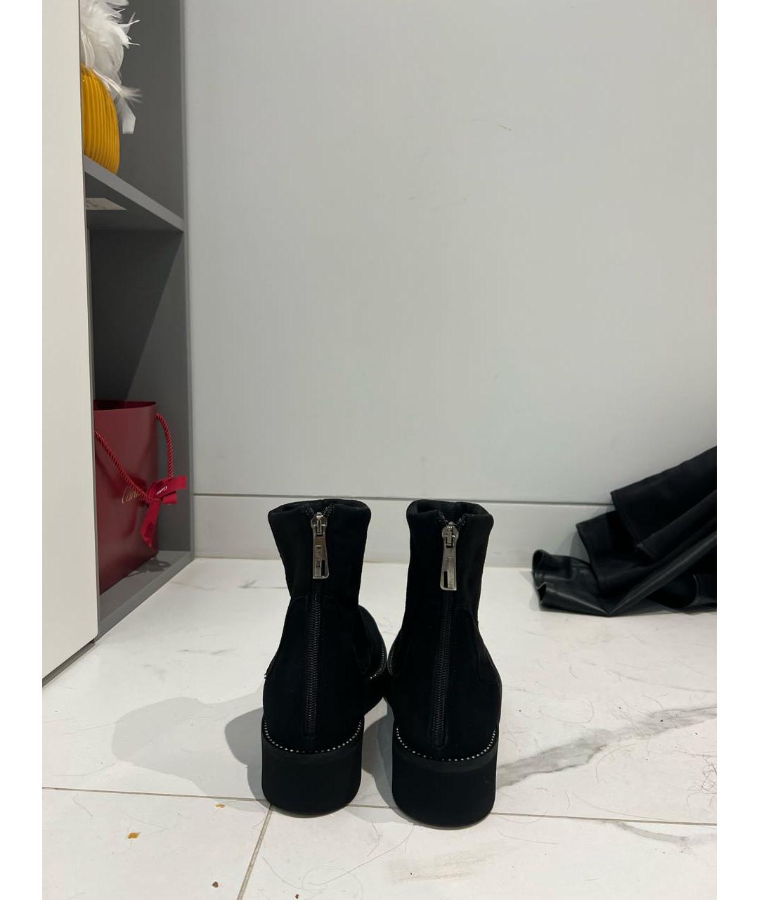 BALDININI Черные замшевые ботинки, фото 4